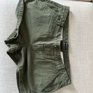 Express Olive Casual Shorts